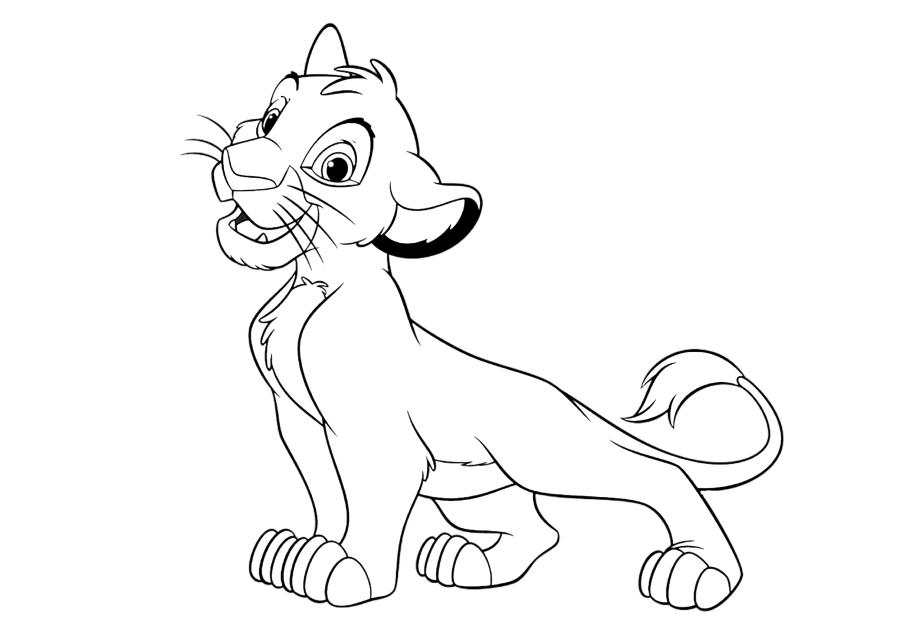 Simba-coloring book for kids